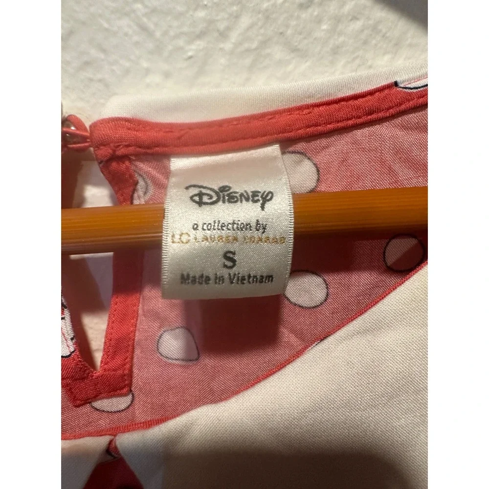Disney LC Lauren Conrad Minnie Mouse Red Polka Dot Peter Pan‎ Collar Blouse S